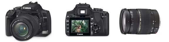 Canon EOS 400D et objectif TAMRON Canon EOS 400D et objectif TAMRON